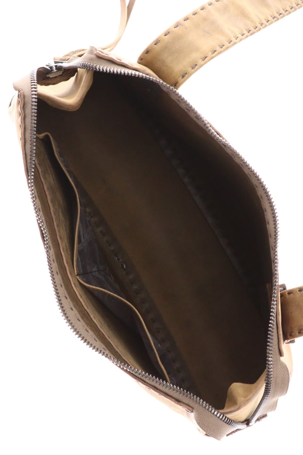 Hand made Messenger Bag Cow Leather Dark Olive