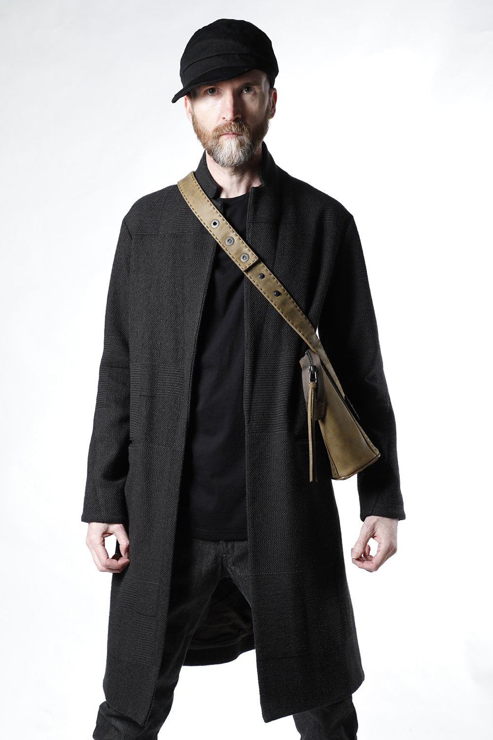 Hand made Messenger Bag Cow Leather Dark Olive