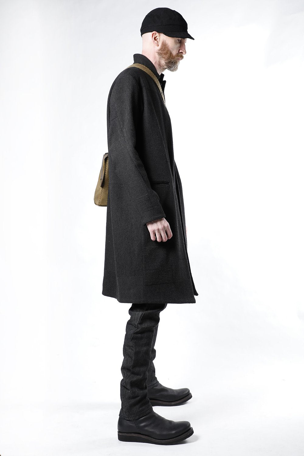 Hand made Messenger Bag Cow Leather Dark Olive