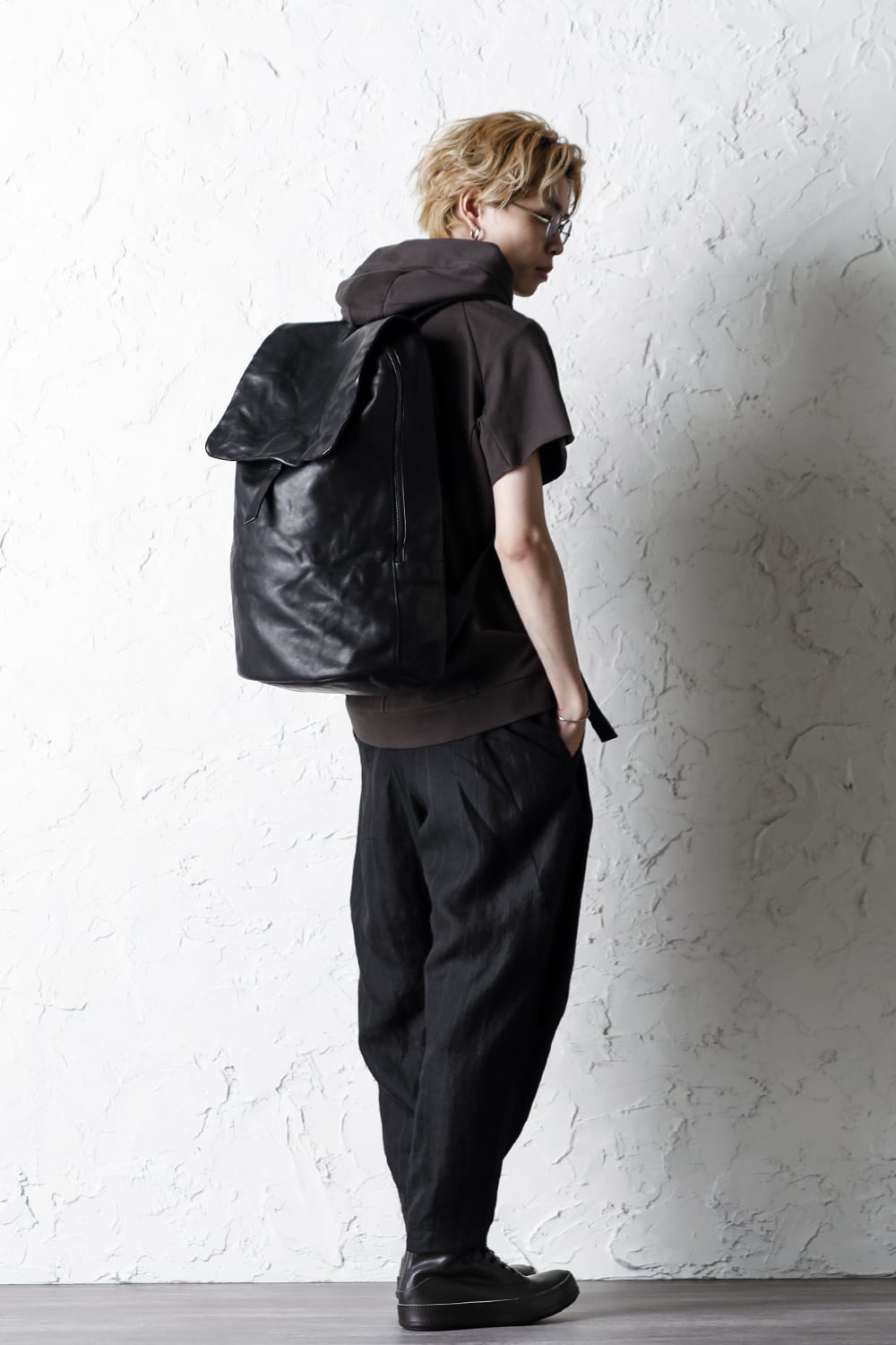 PC backpack GUIDI Horse Leather Black
