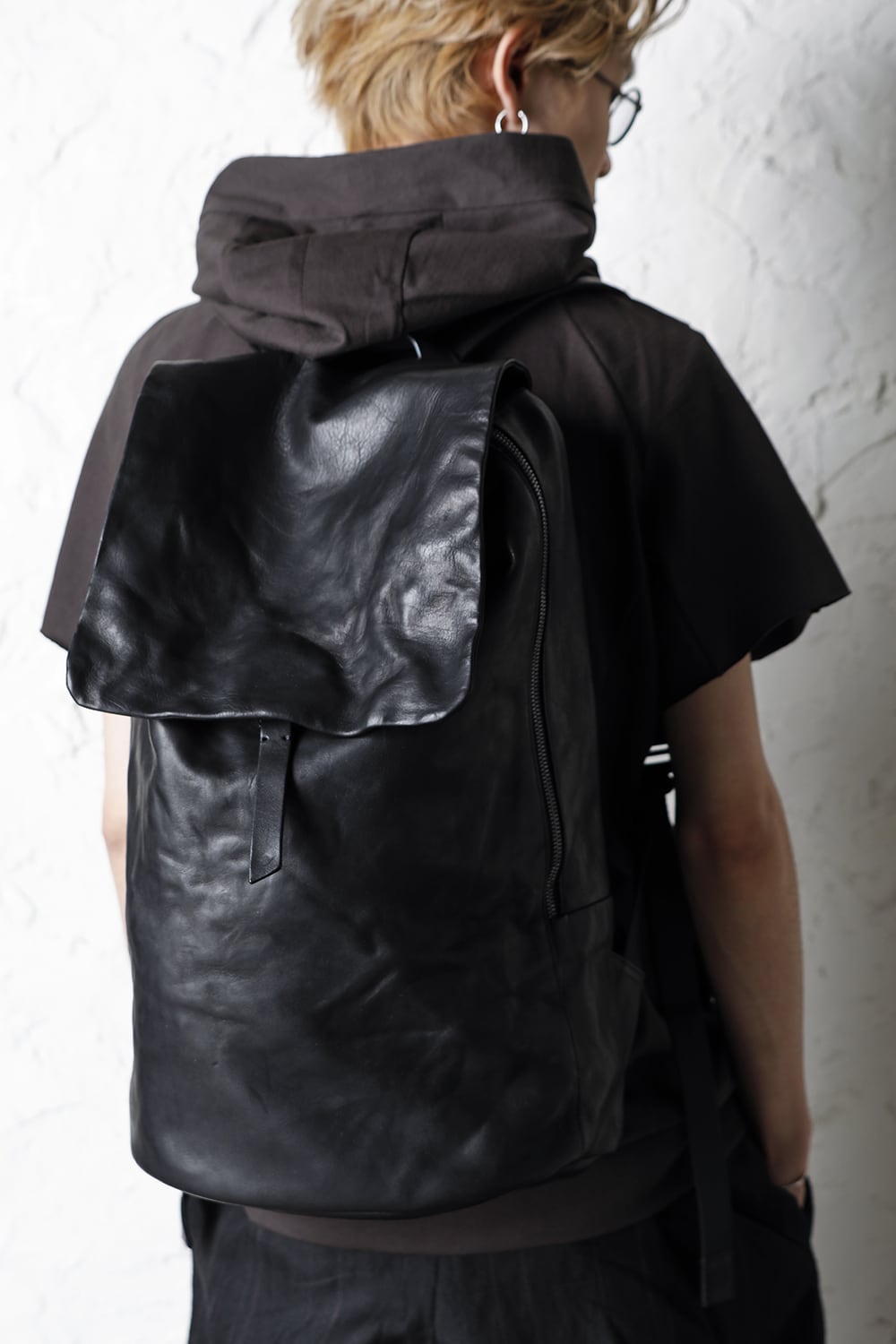 PC backpack GUIDI Horse Leather Black
