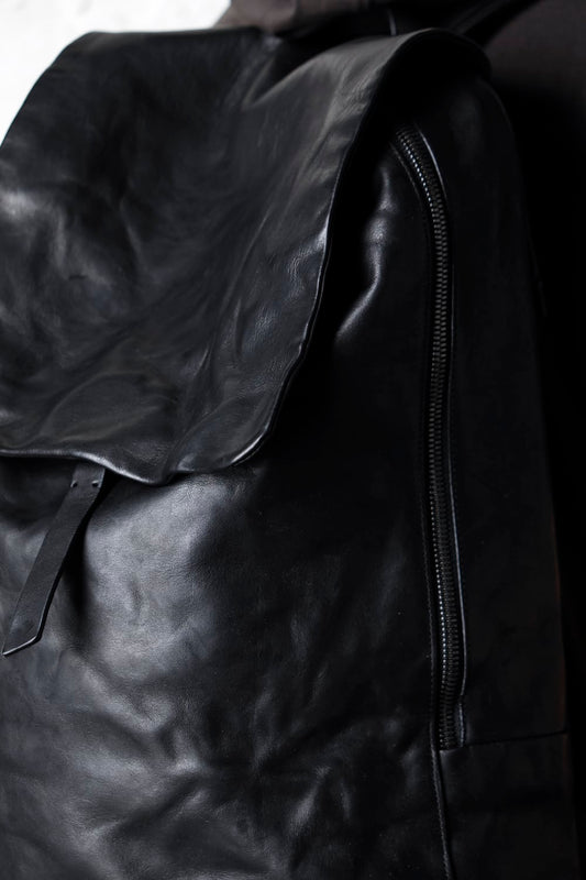 PC backpack GUIDI Horse Leather Black