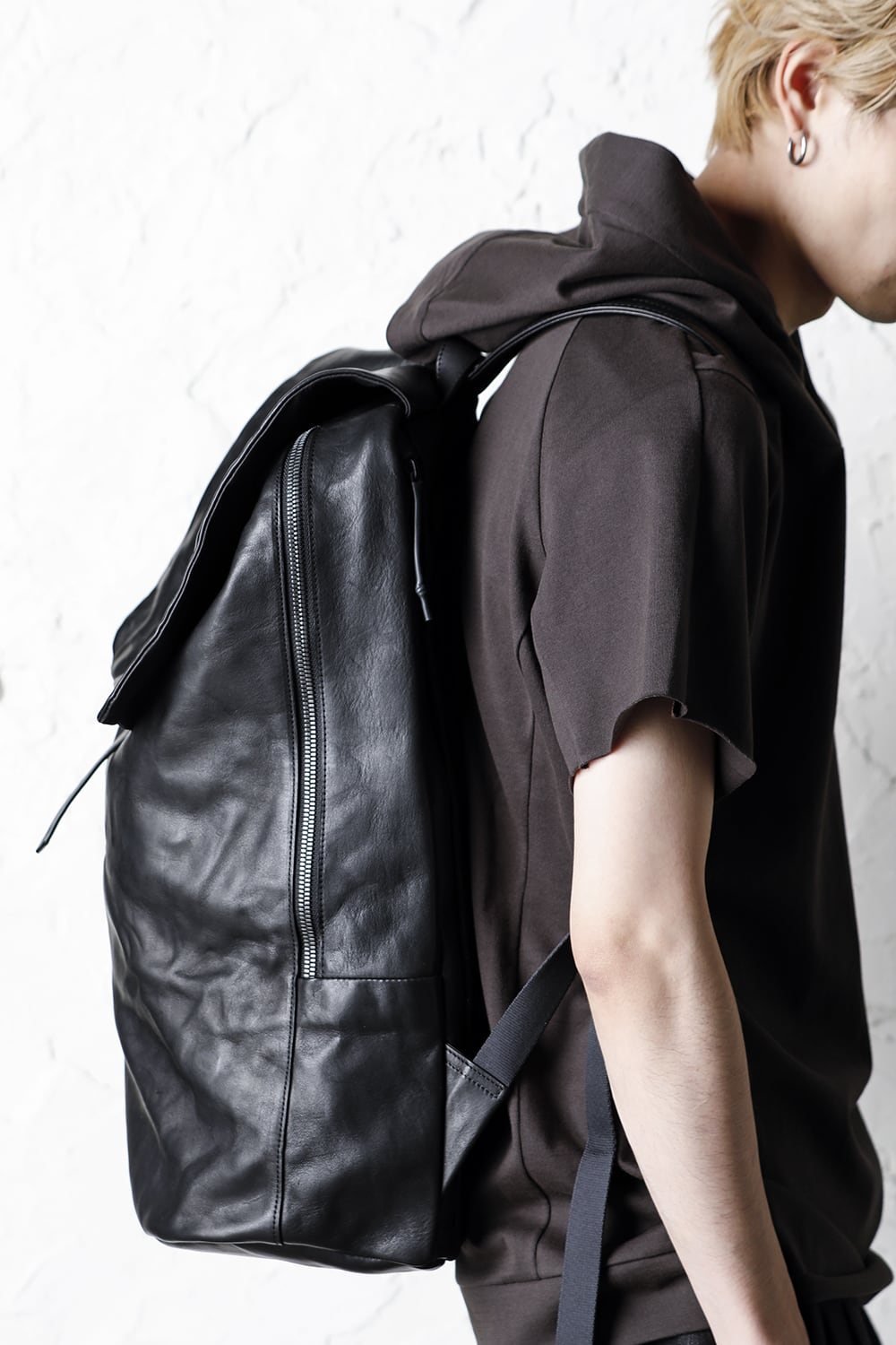 PC backpack GUIDI Horse Leather Black