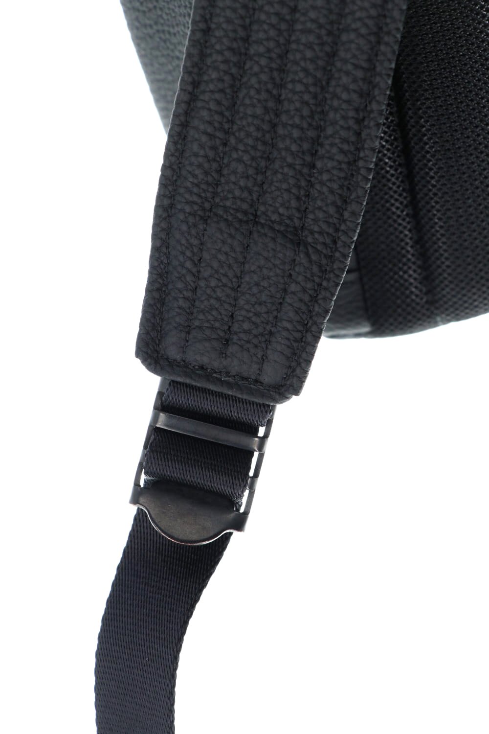 PC backpack Cow Leather Shrink Calf Black