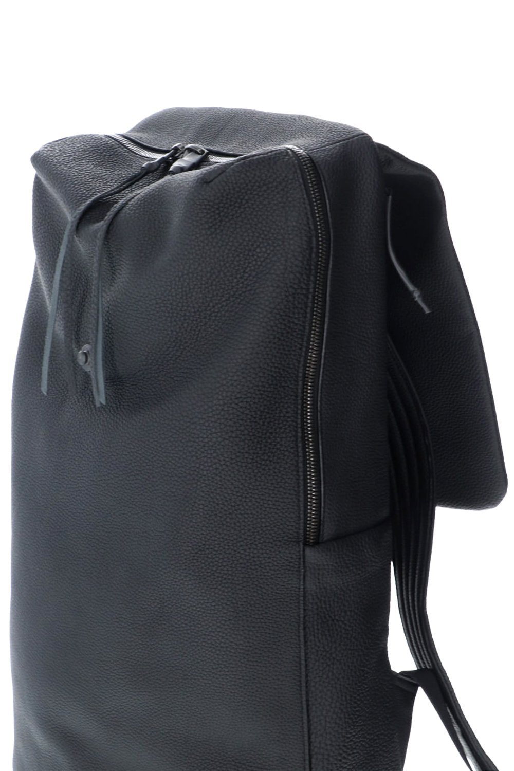 PC backpack Cow Leather Shrink Calf Black