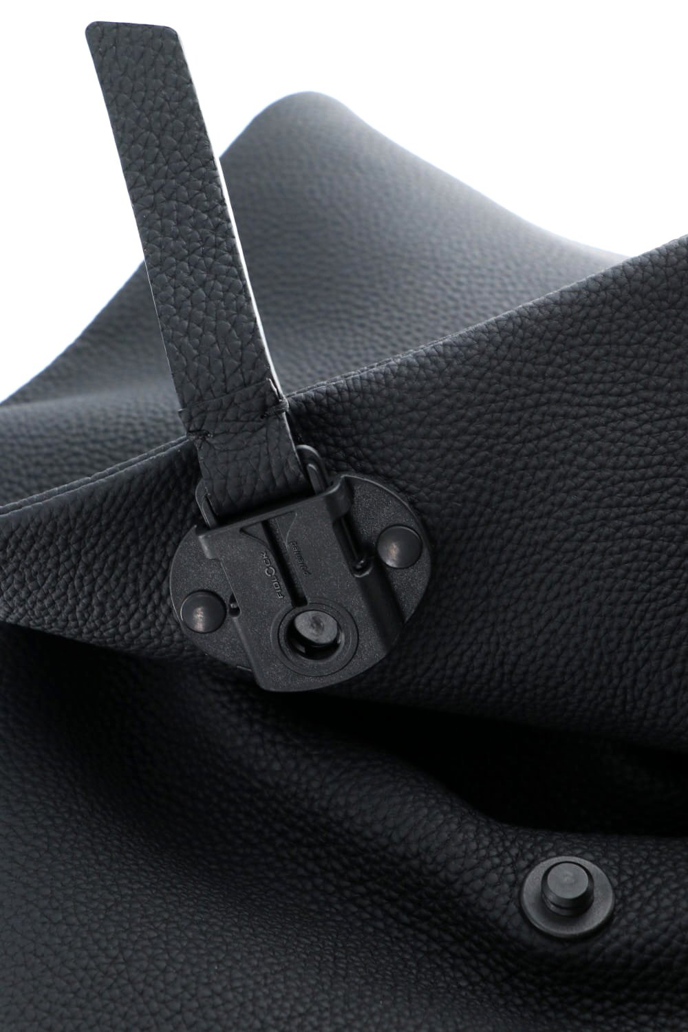 PC backpack Cow Leather Shrink Calf Black