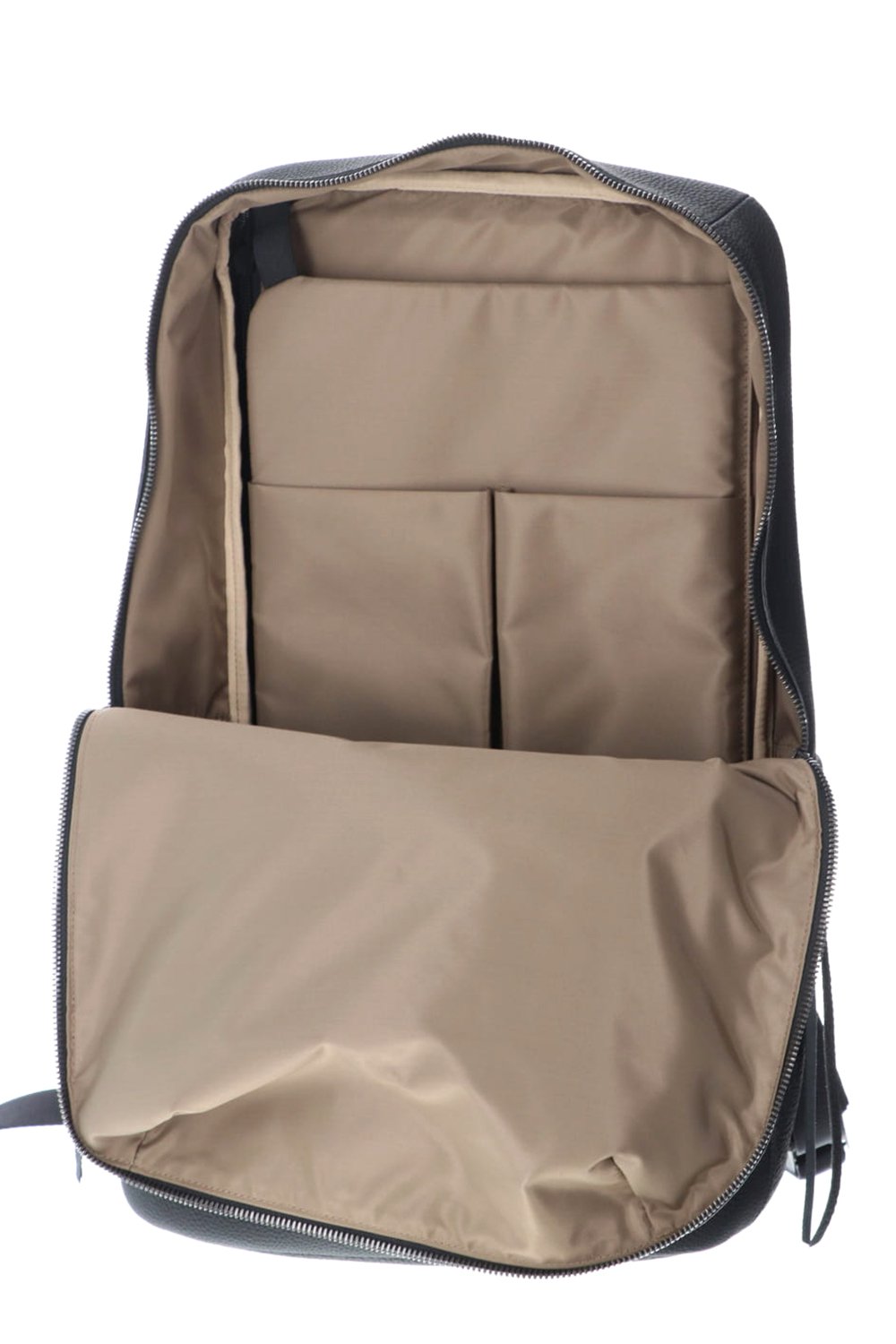 PC backpack Cow Leather Shrink Calf Black