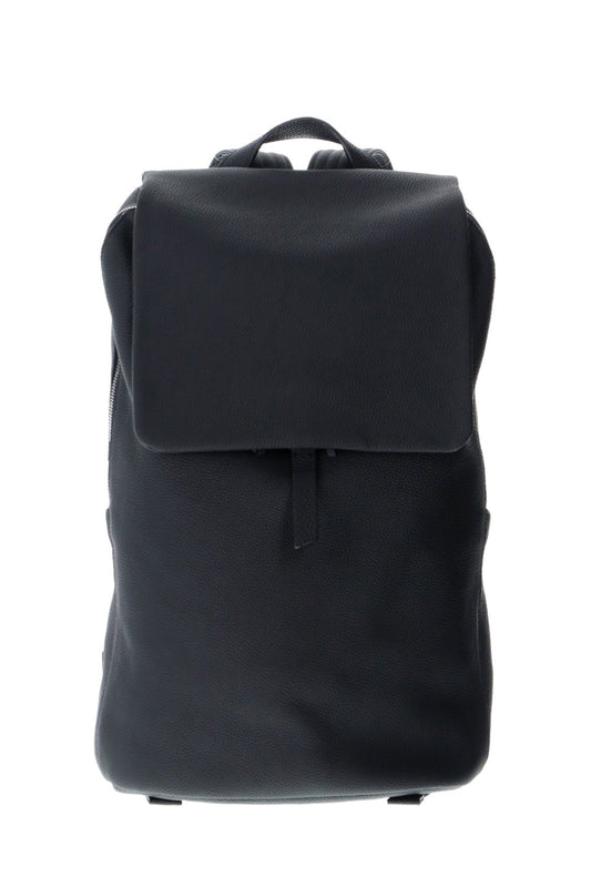 PC backpack Cow Leather Shrink Calf Black