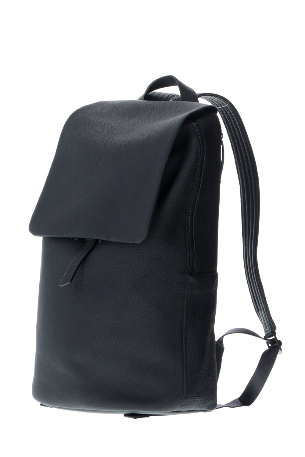 PC backpack Cow Leather Shrink Calf Black