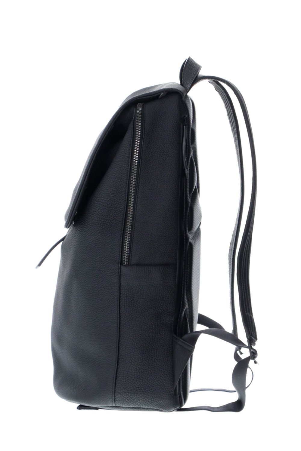 PC backpack Cow Leather Shrink Calf Black