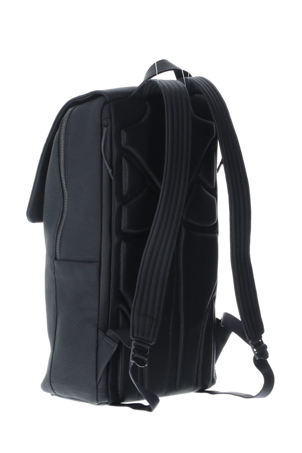 PC backpack Cow Leather Shrink Calf Black