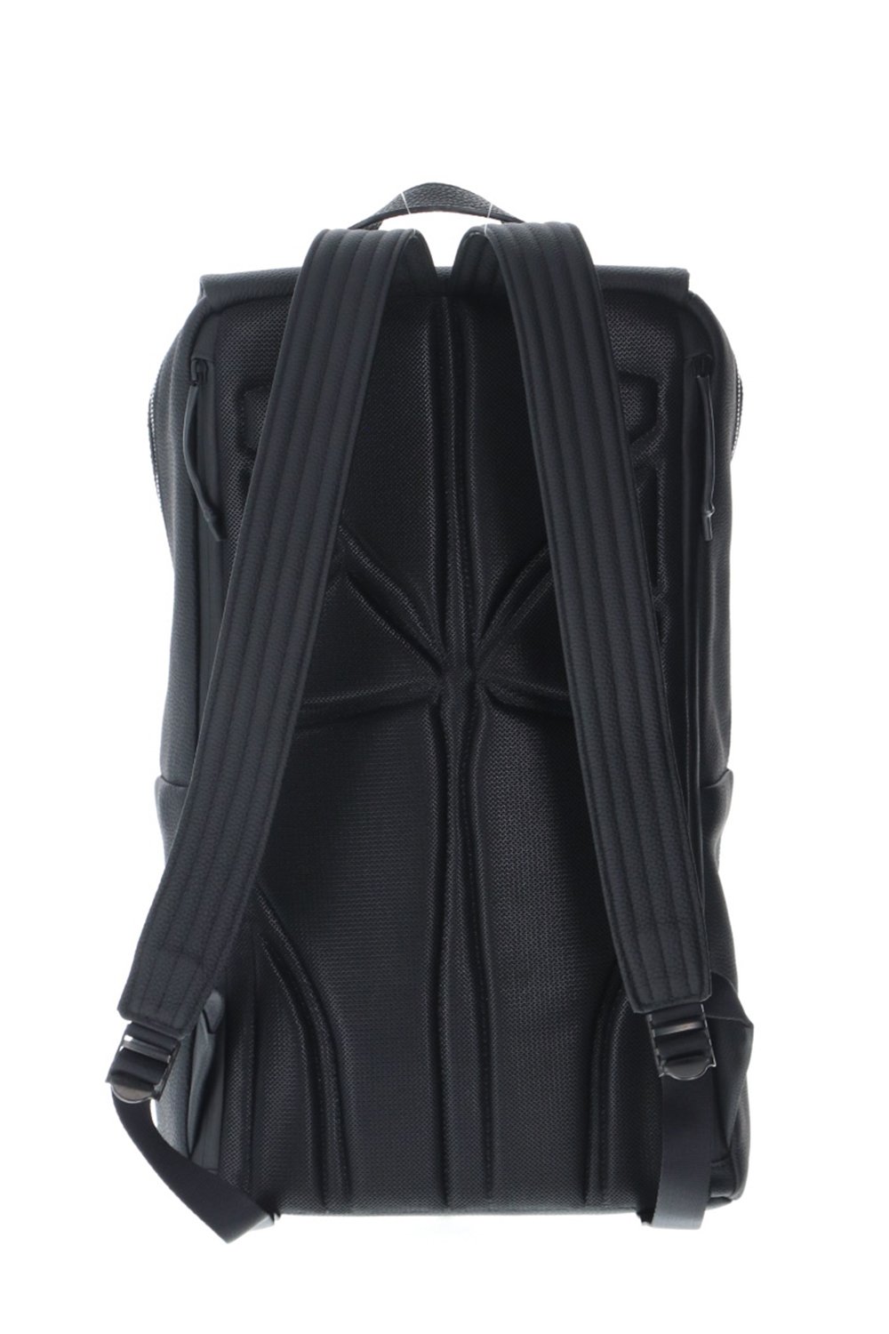 PC backpack Cow Leather Shrink Calf Black