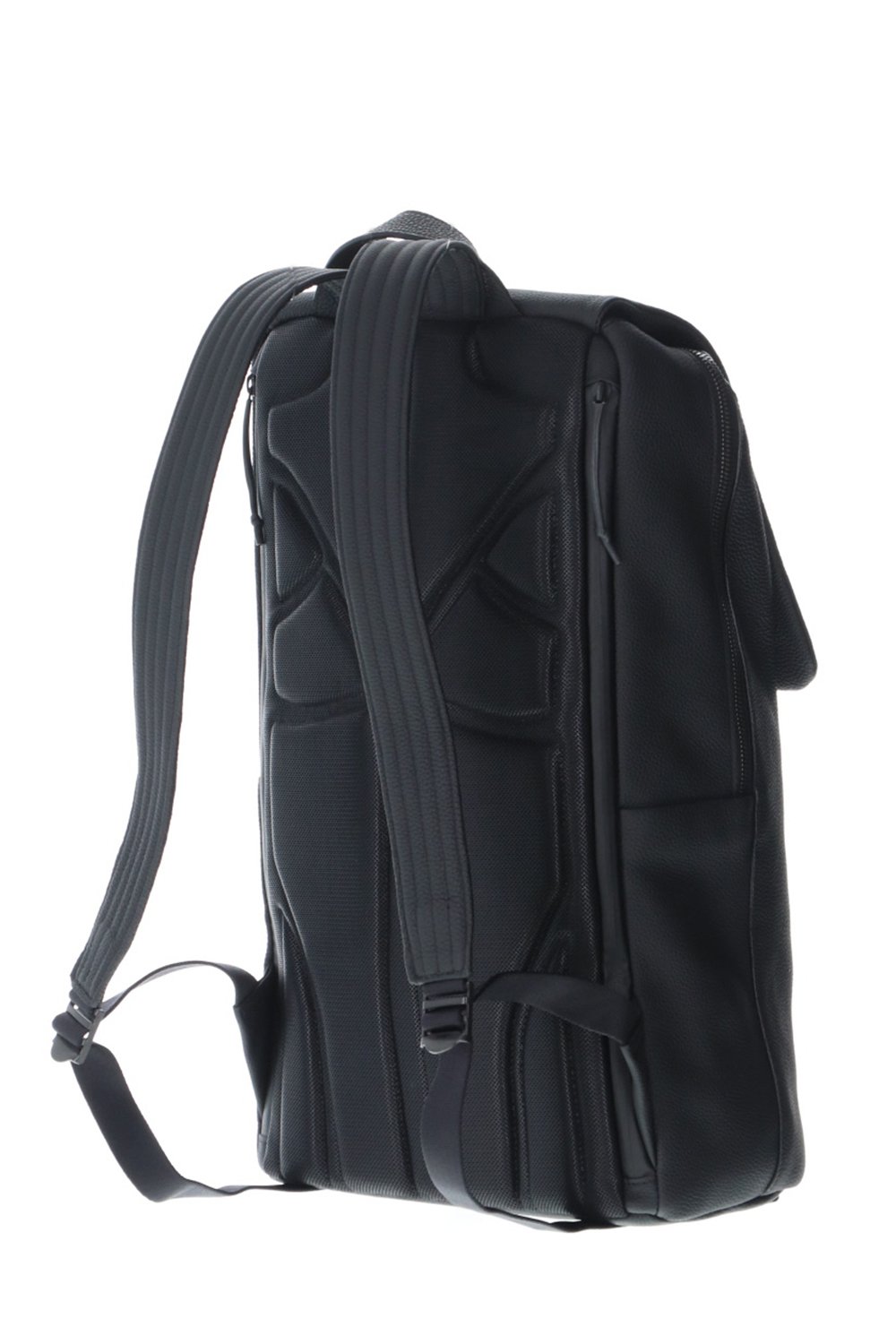 PC backpack Cow Leather Shrink Calf Black