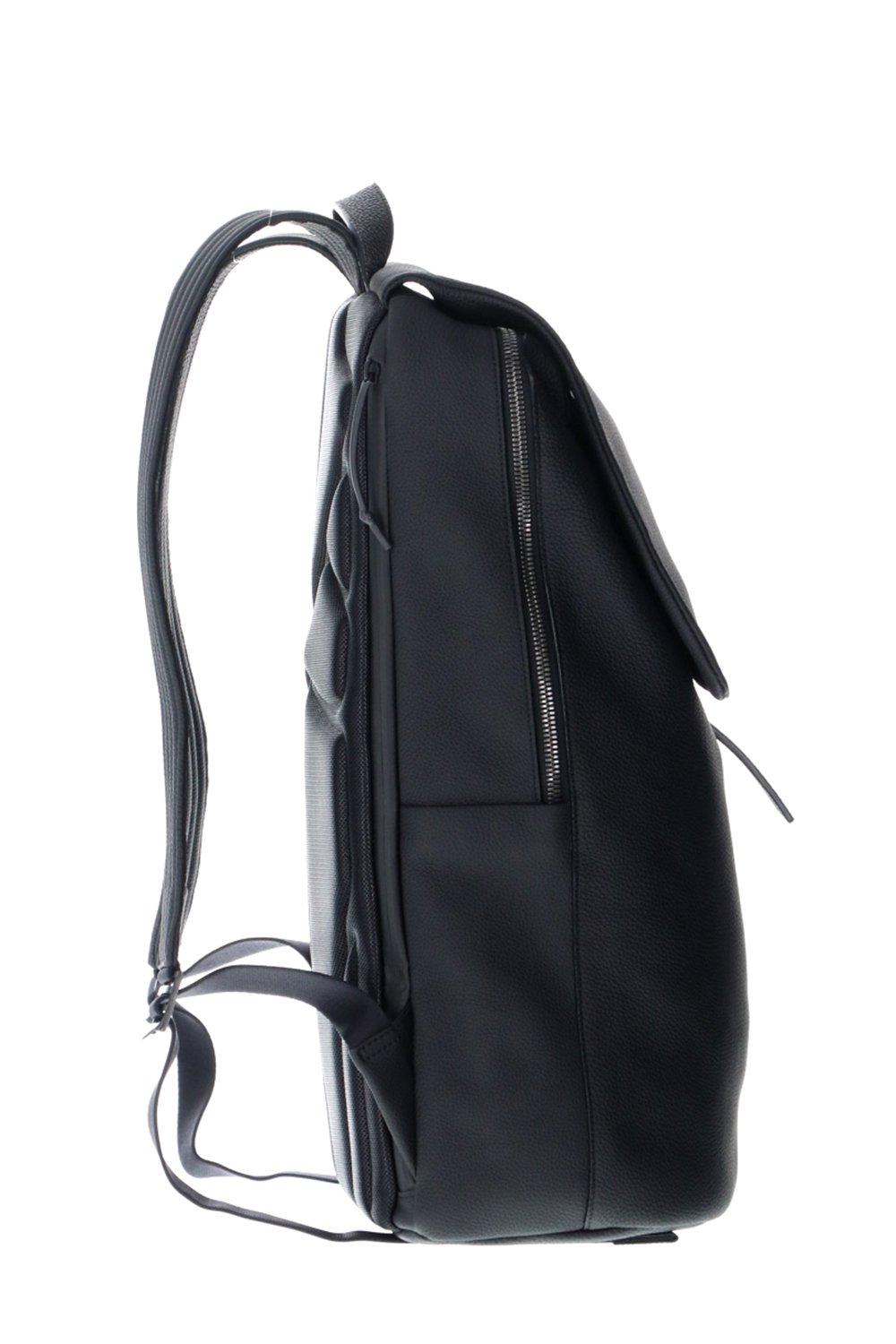 PC backpack Cow Leather Shrink Calf Black