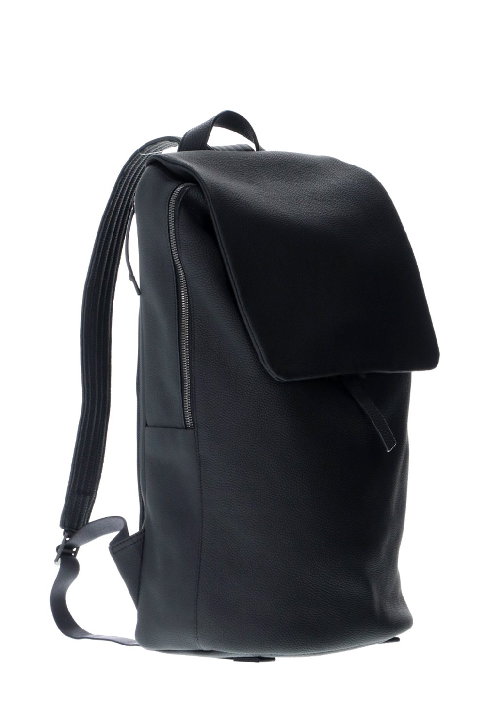 PC backpack Cow Leather Shrink Calf Black