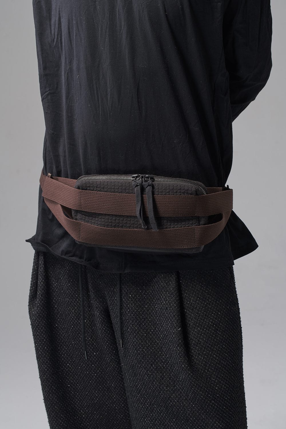 Waist bag Virgin wool Lava Stone