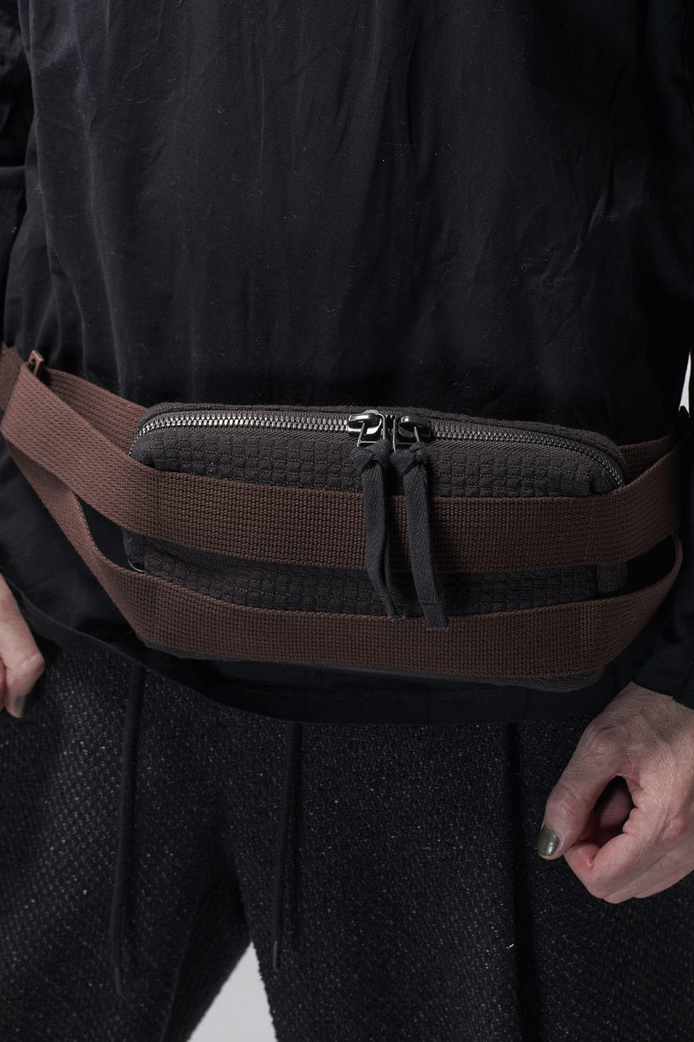 Waist bag Virgin wool Lava Stone