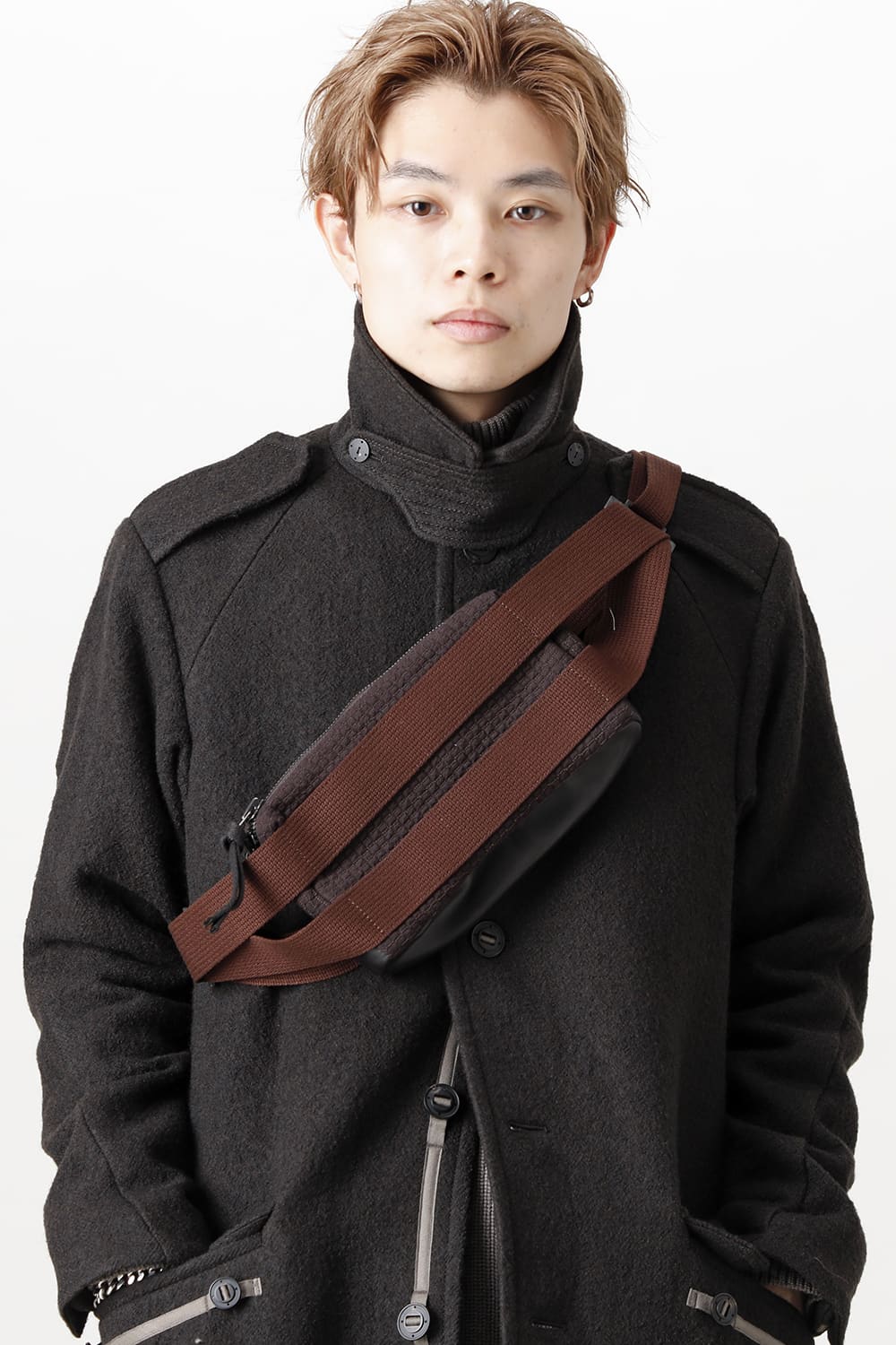 Waist bag Virgin wool Lava Stone