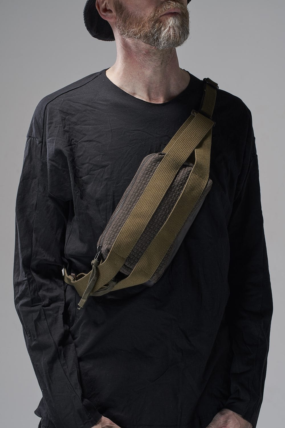 Waist bag Virgin wool Otter Gray