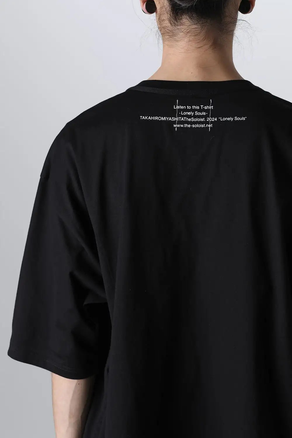 lonely souls. (oversized s/s pocket tee) Black