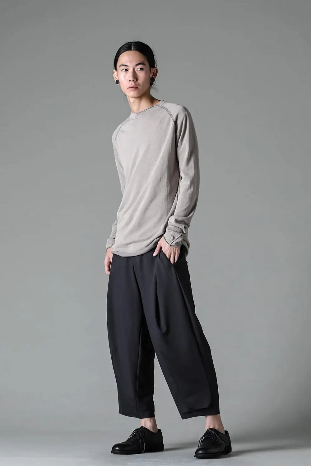 ロングスリーブハイツイストコットン Light Gray