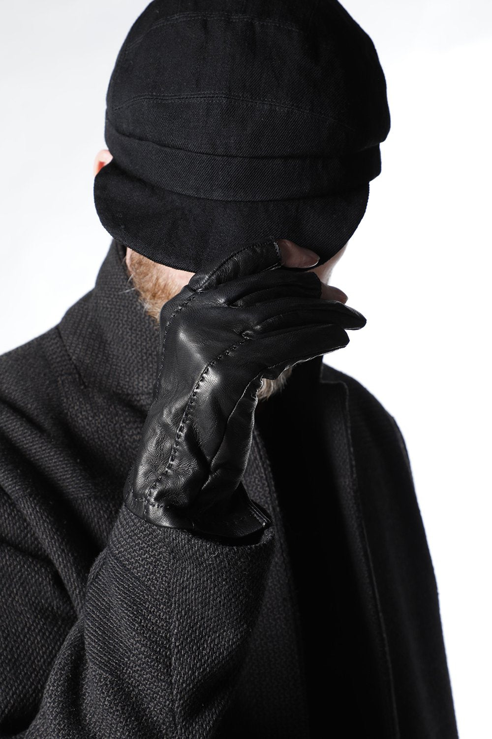 Leather Gloves Fingerless type Calf leather