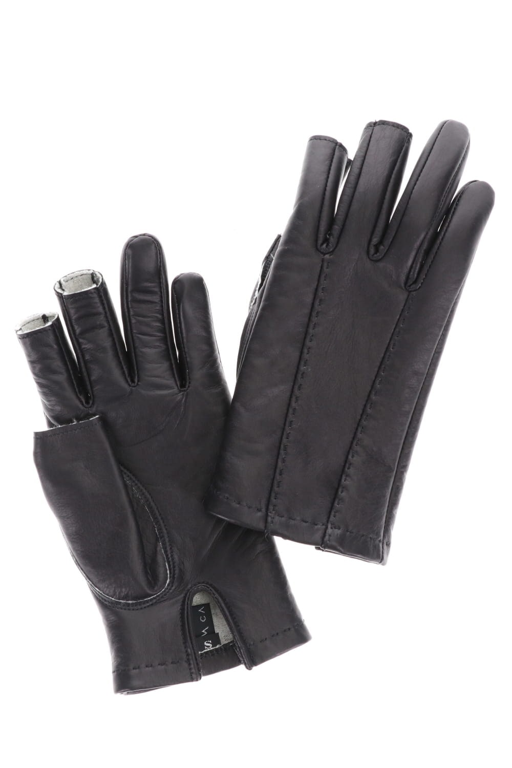 Leather Gloves Fingerless type Calf leather