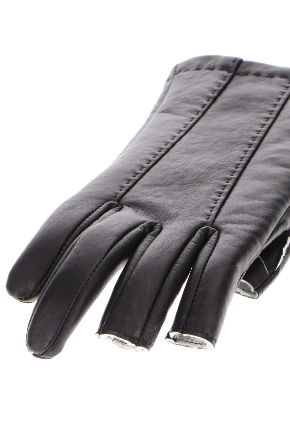 Leather Gloves Fingerless type Calf leather