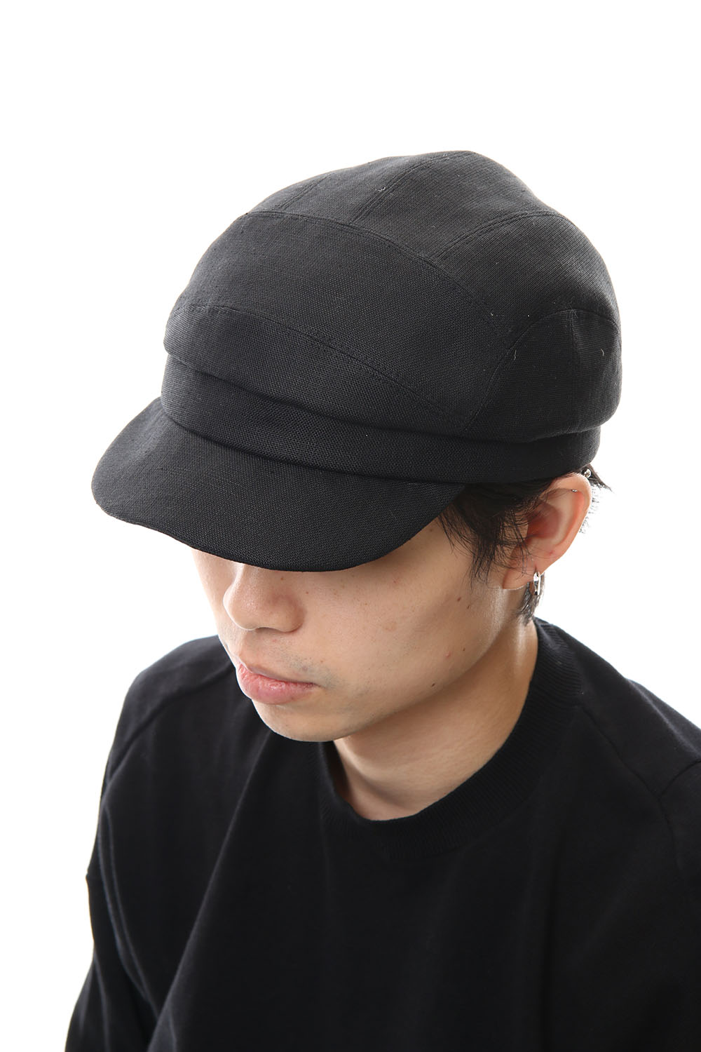 Cap LINEN FABRIC - Black