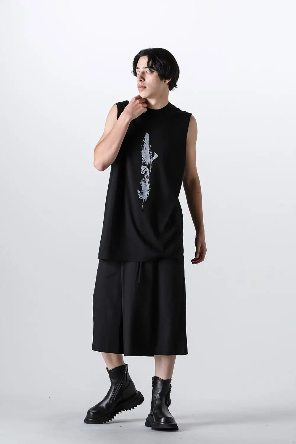 Cotton/Modal Jersey Sleeveless Cut & Sewn