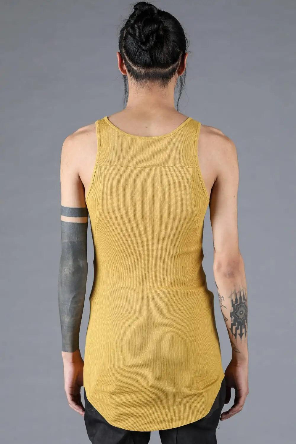 Cotton x Rayon Ribbed Tank Top Mustard