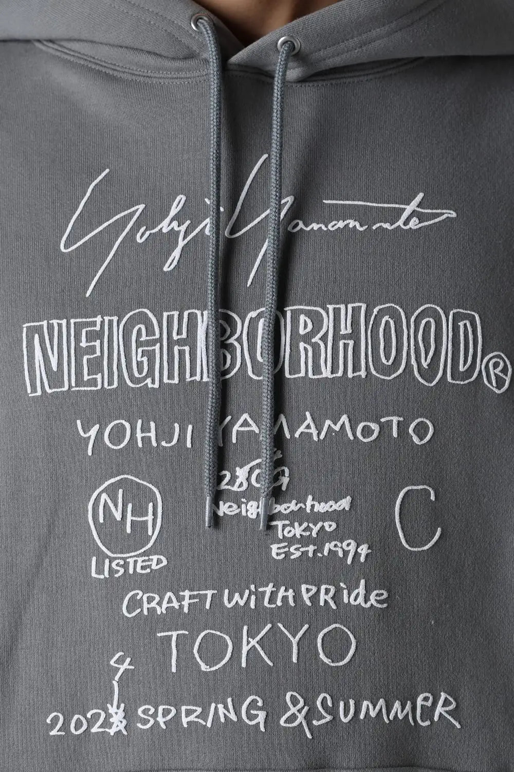 NEIGHBORHOOD × Yohji Yamamoto Pint Hoodie Gray