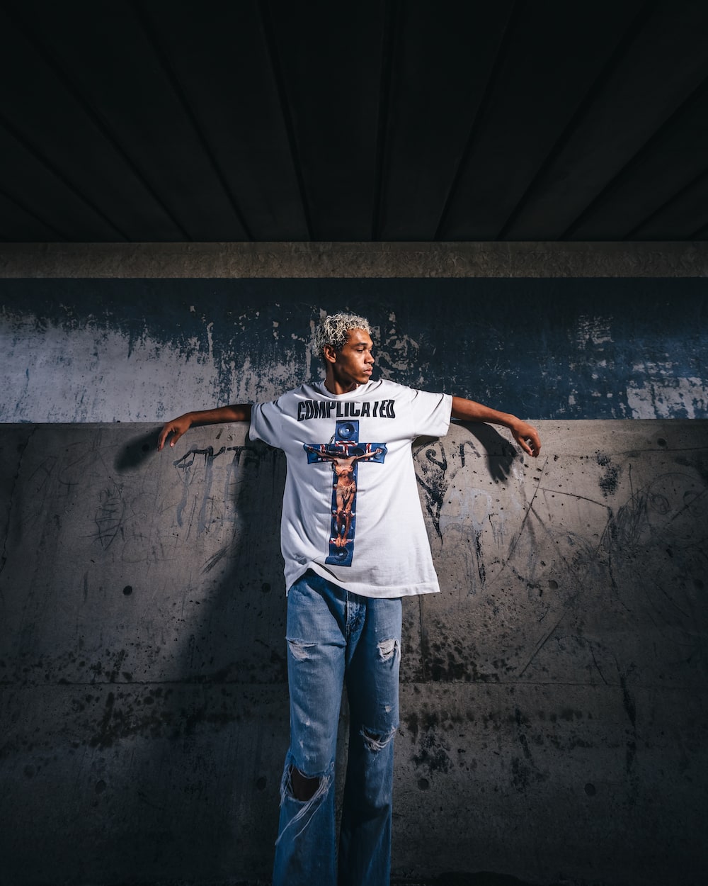 KOSUKE KAWAMURA × ©SAINT M×××××× COMPLICATED Short sleeve T-shirt