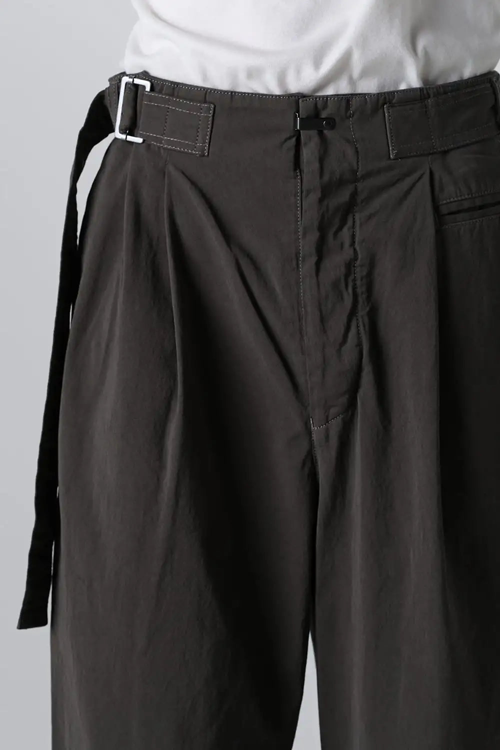 Dry Cotton Wide-Cropped Pants  Olive Drab