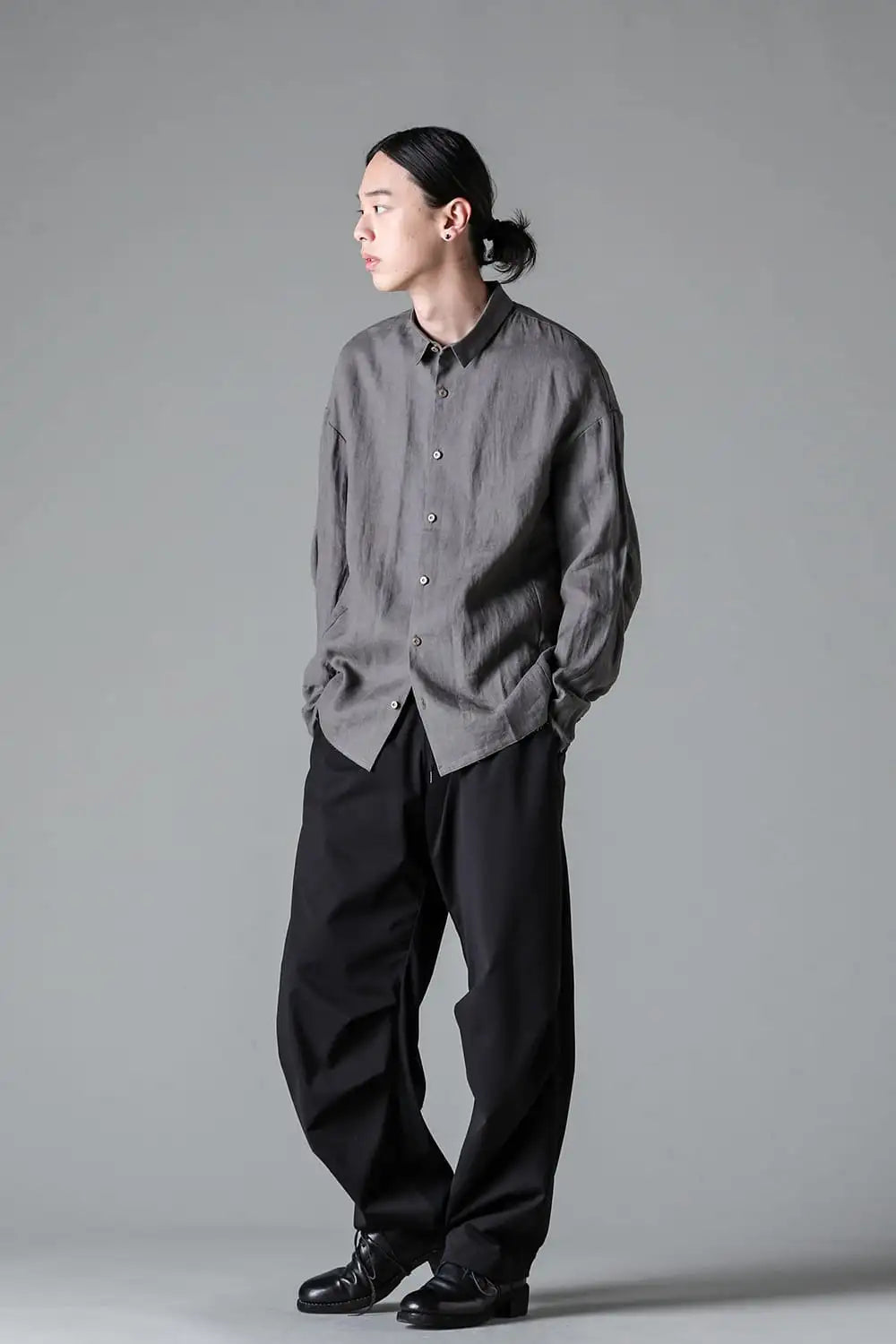 シャツ ルーズフィット ヘンプ Slate Gray