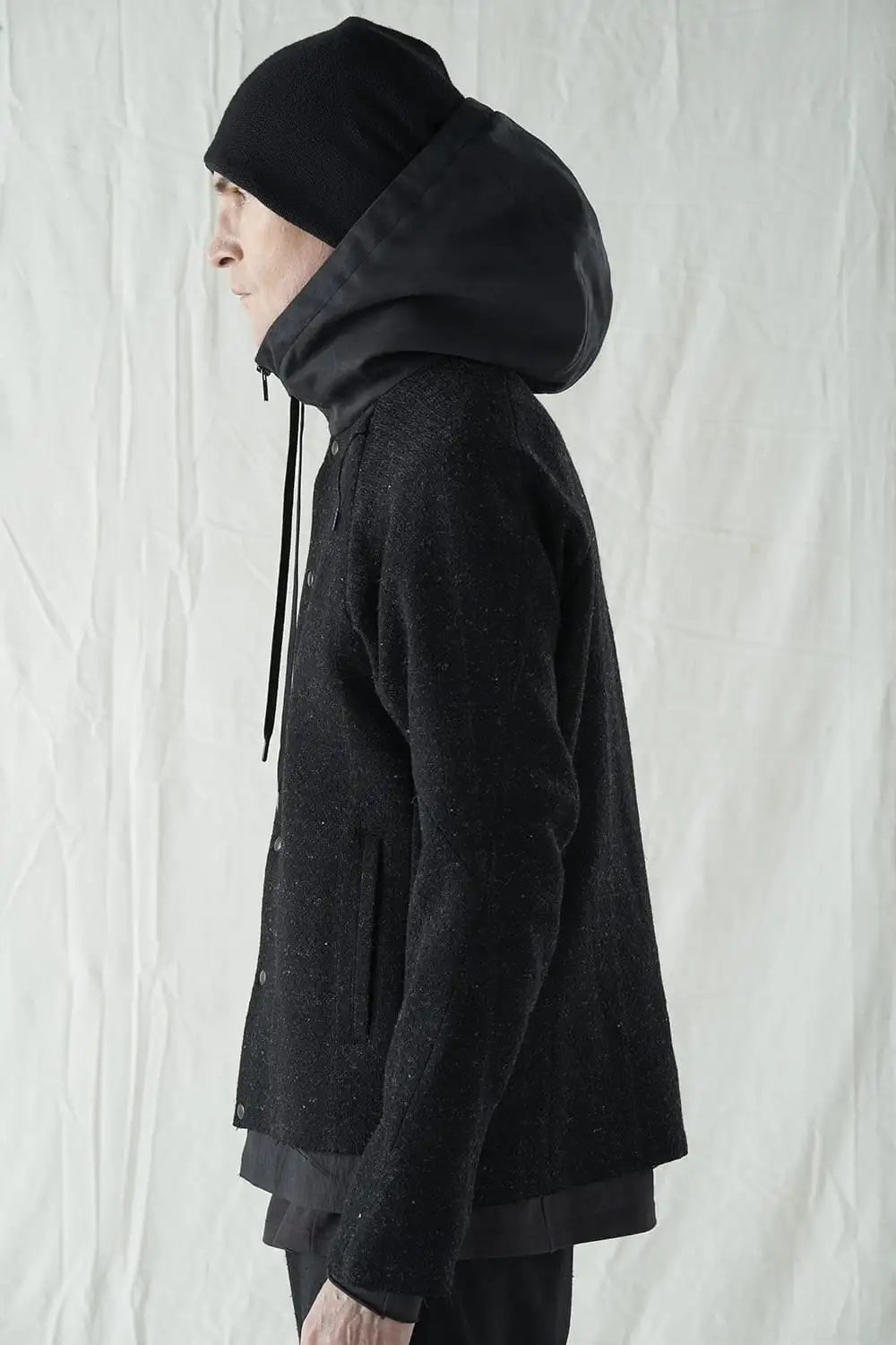 Hooded jacket Shetland wool