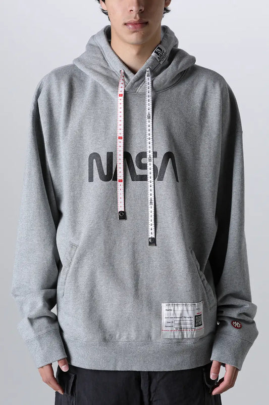 NASA Printed Hoodie Gray