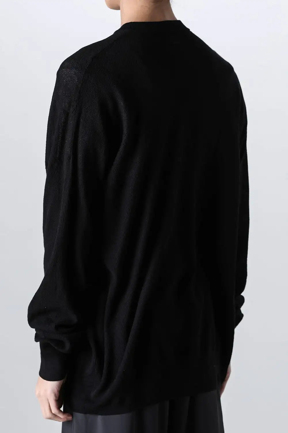 プルオーバーニット コットンリネンシルク Black