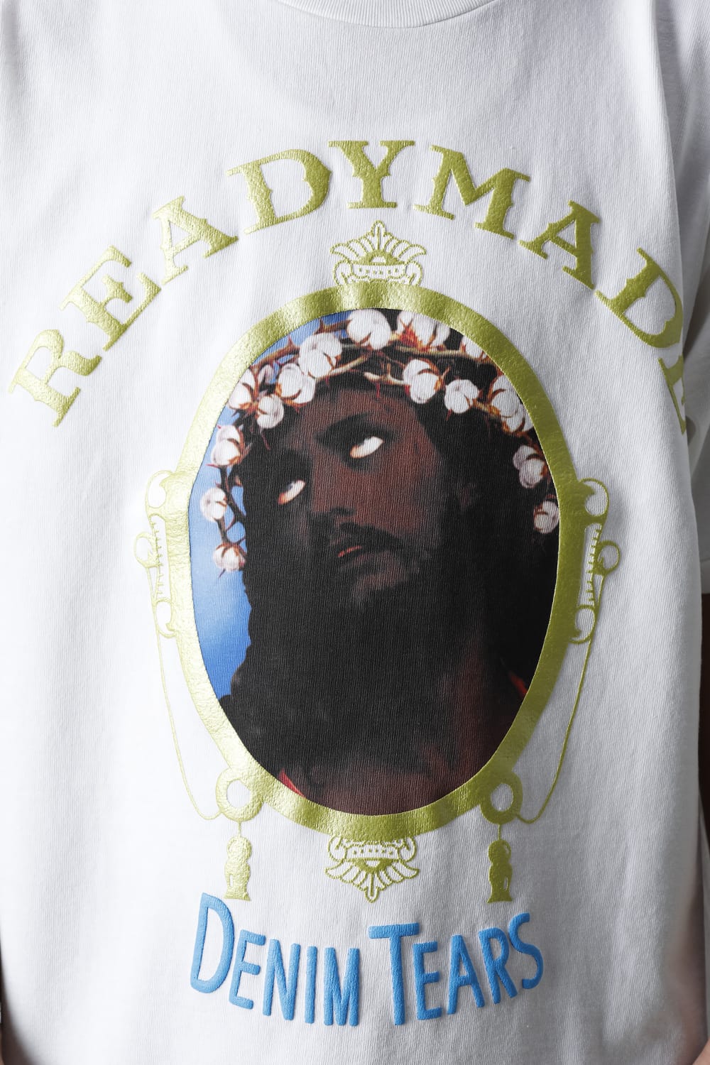 READYMADE × DENIM TEARS COTTON WREATH Tee - RE-DT-WH-00-00-12