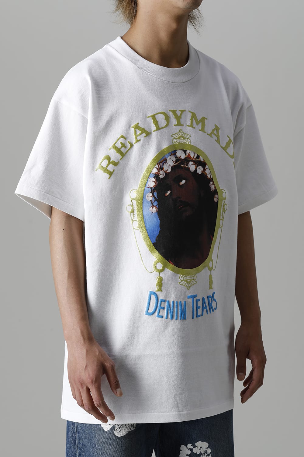 READYMADE × DENIM TEARS COTTON WREATH Tee - RE-DT-WH-00-00-12