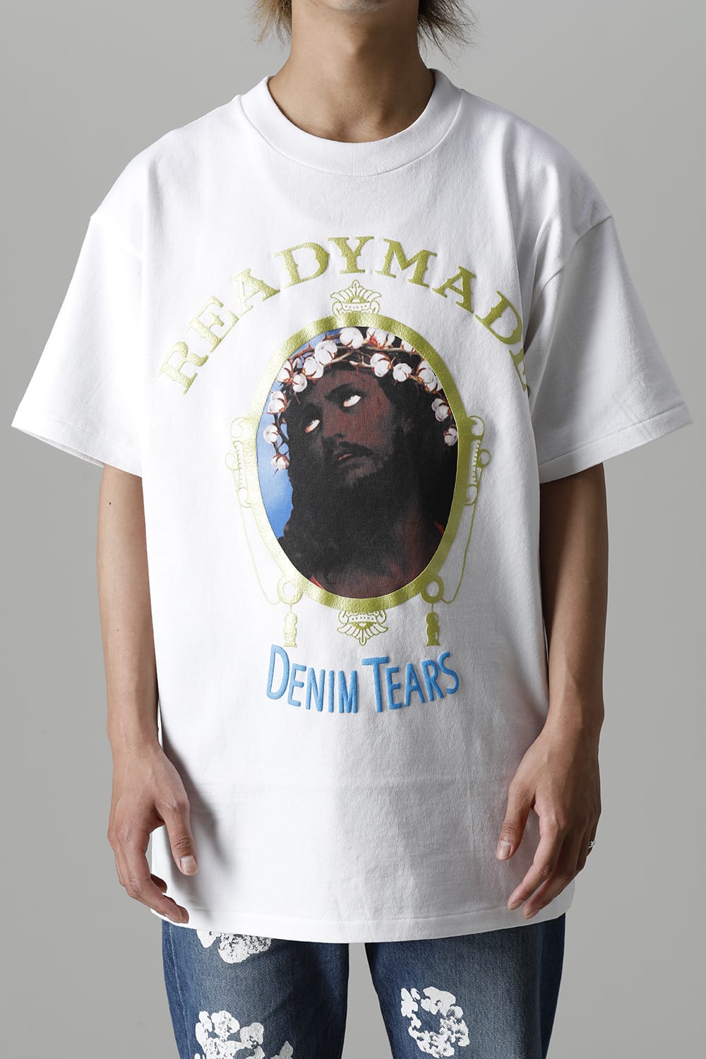 READYMADE × DENIM TEARS COTTON WREATH Tee - RE-DT-WH-00-00-12