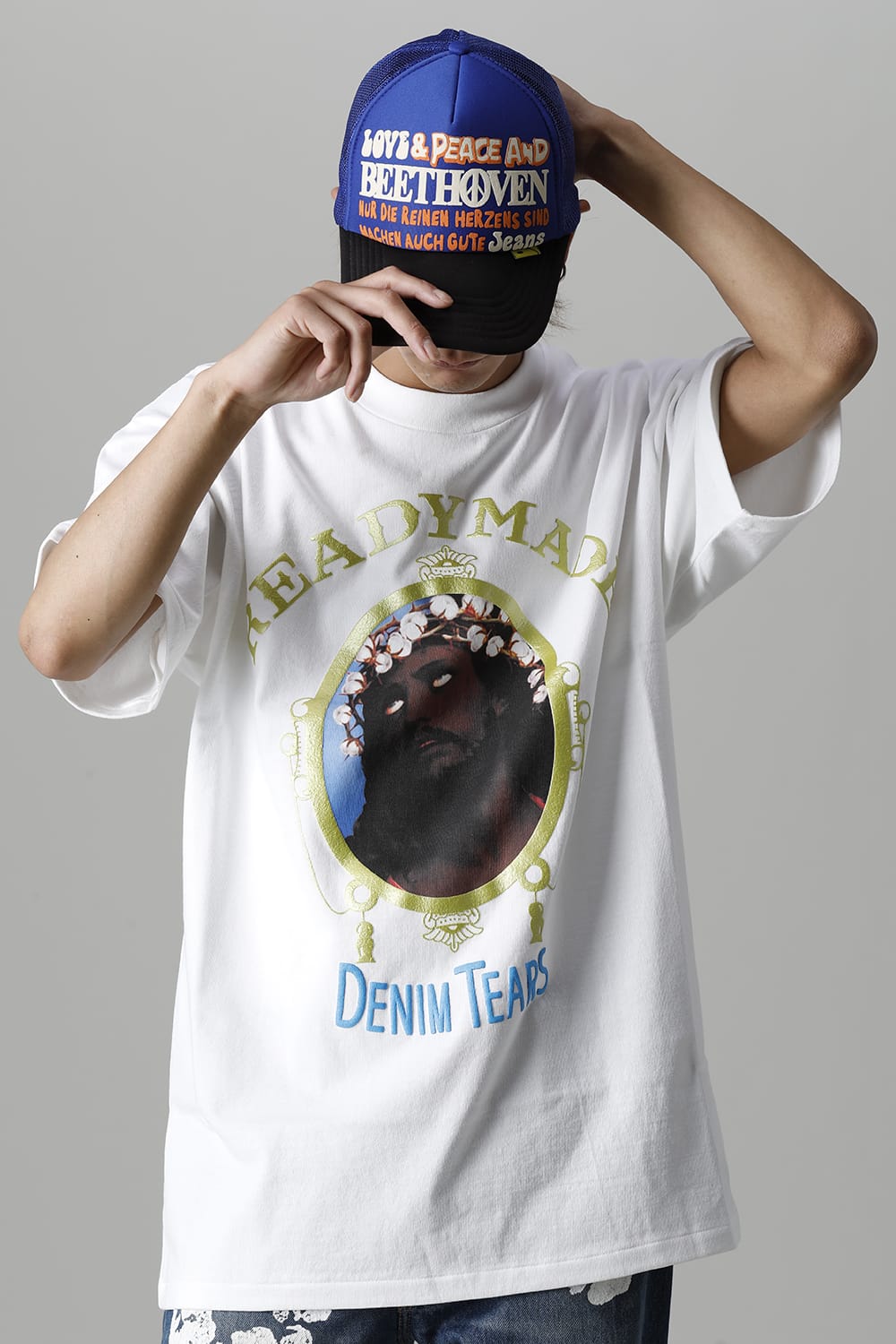 READYMADE × DENIM TEARS COTTON WREATH Tee - RE-DT-WH-00-00-12