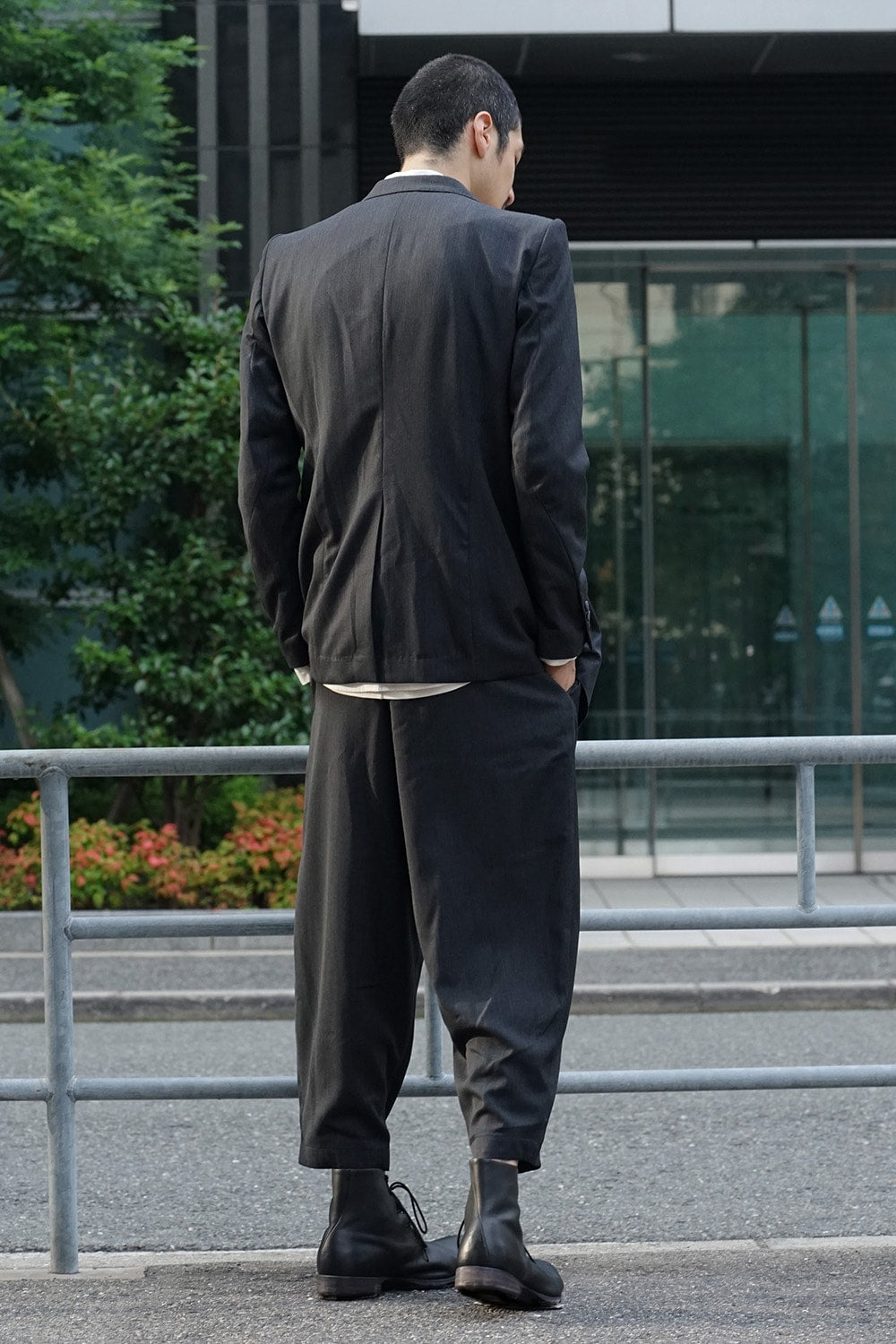 Cropped Pants Wool Gabardine