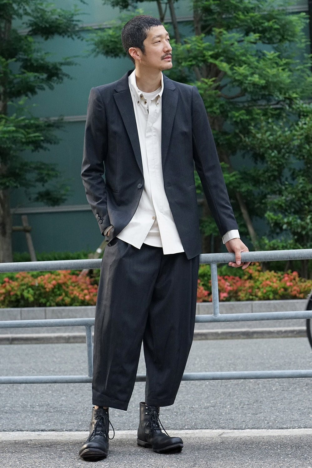 Cropped Pants Wool Gabardine