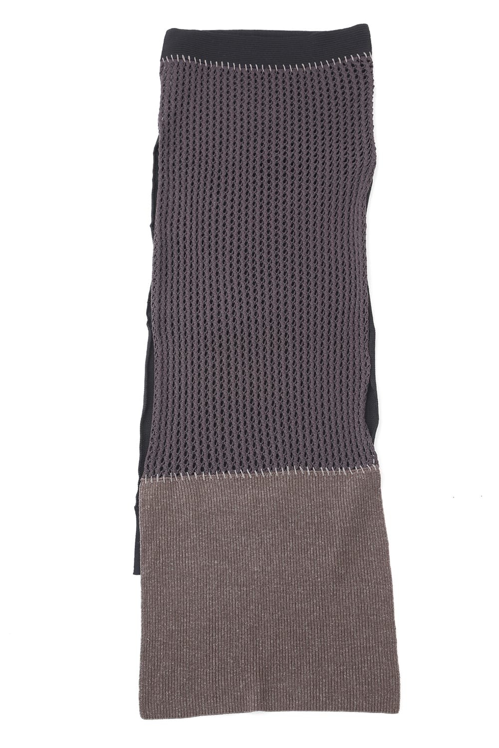 Patchwork stole Merino wool / Cotton Black Mix