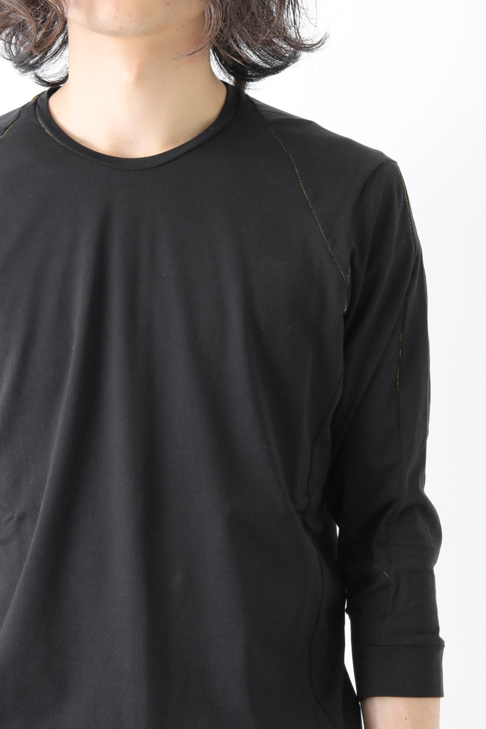 Three-quarter Sleeve Cut Sew 80/2 Cotton Jersey