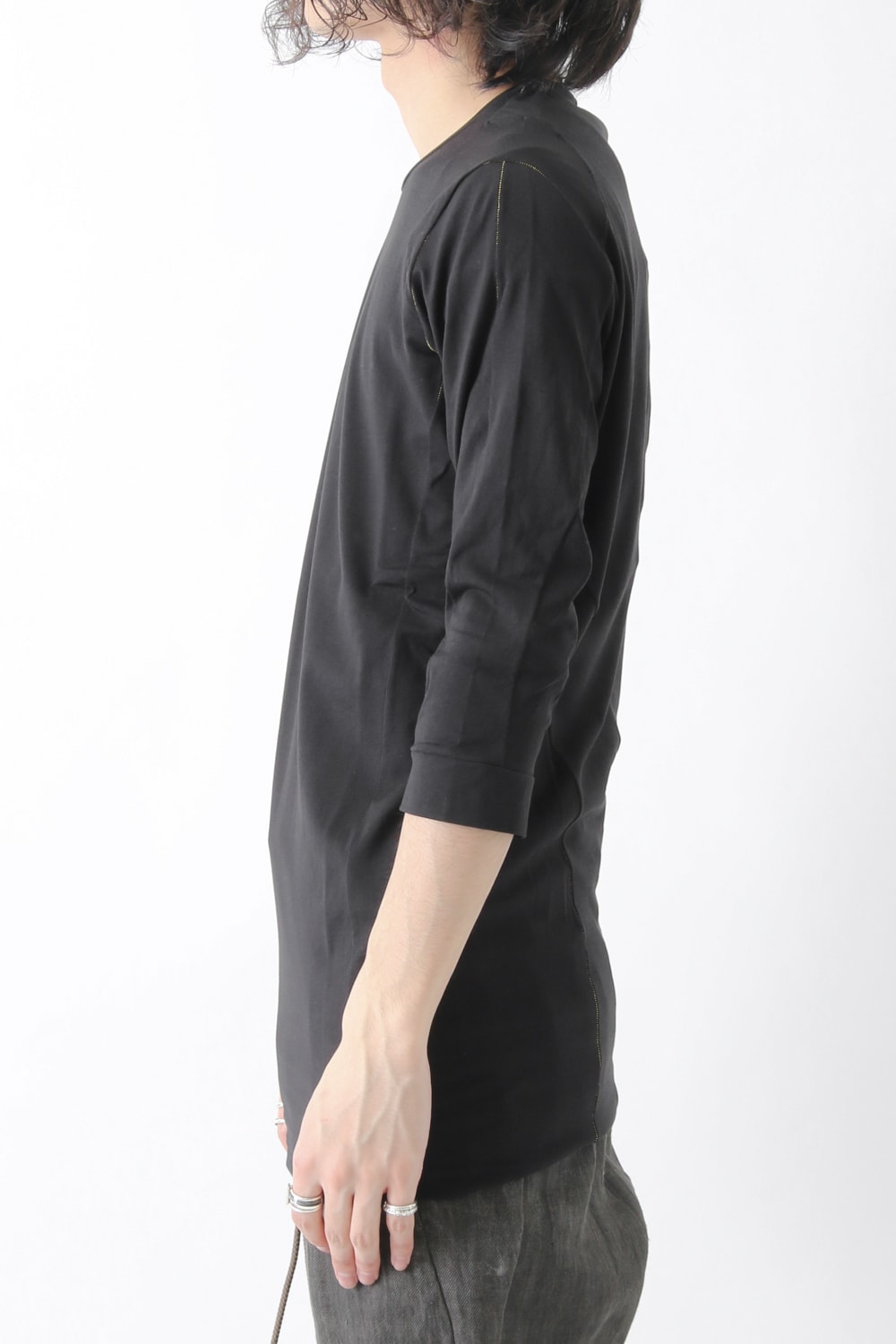 Three-quarter Sleeve Cut Sew 80/2 Cotton Jersey