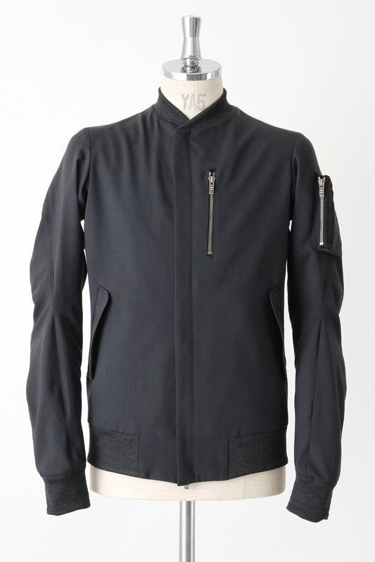 EX Fine Crepe Gabardine Washable Wool Flight Jacket
