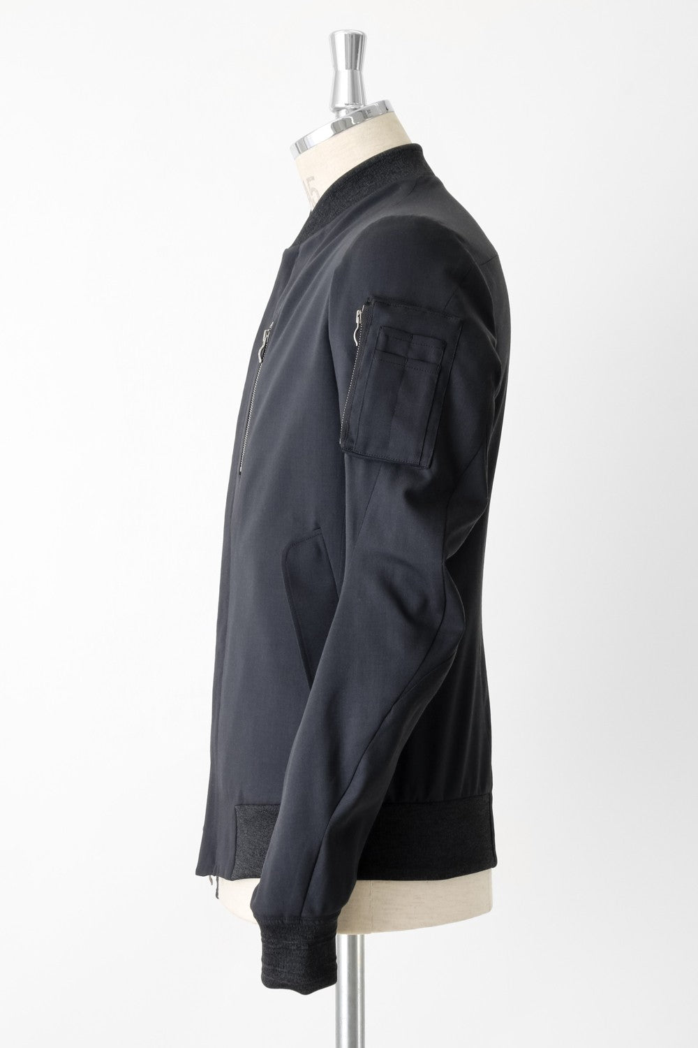 EX Fine Crepe Gabardine Washable Wool Flight Jacket