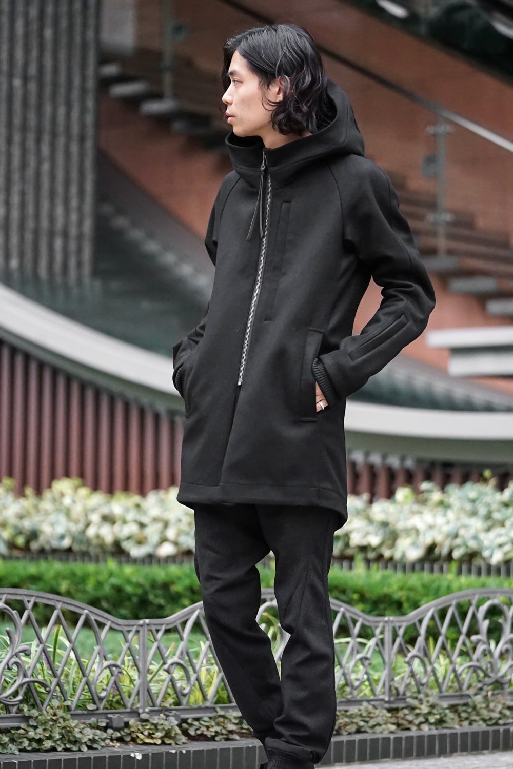 Hooded Coat Cashmere Melton